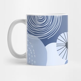 Blue Boho Vintage Circles Mug